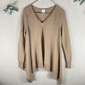 T. S. Society > Tan V Neck Sweater Small